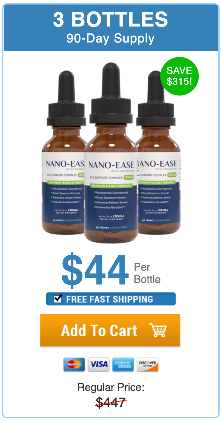 3 Bottles Nano Ease CBD Oil