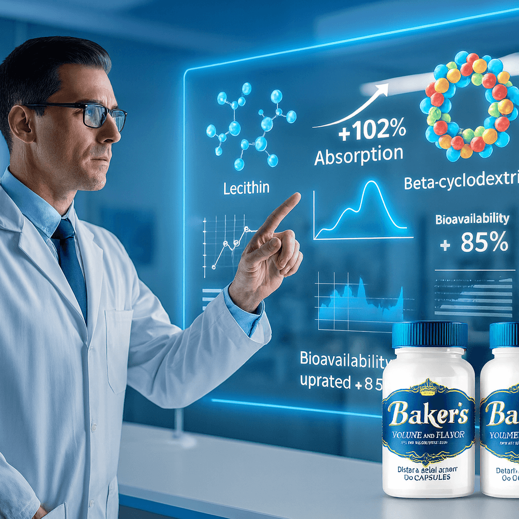 Scientific diagram showing lecithin complex molecular structure