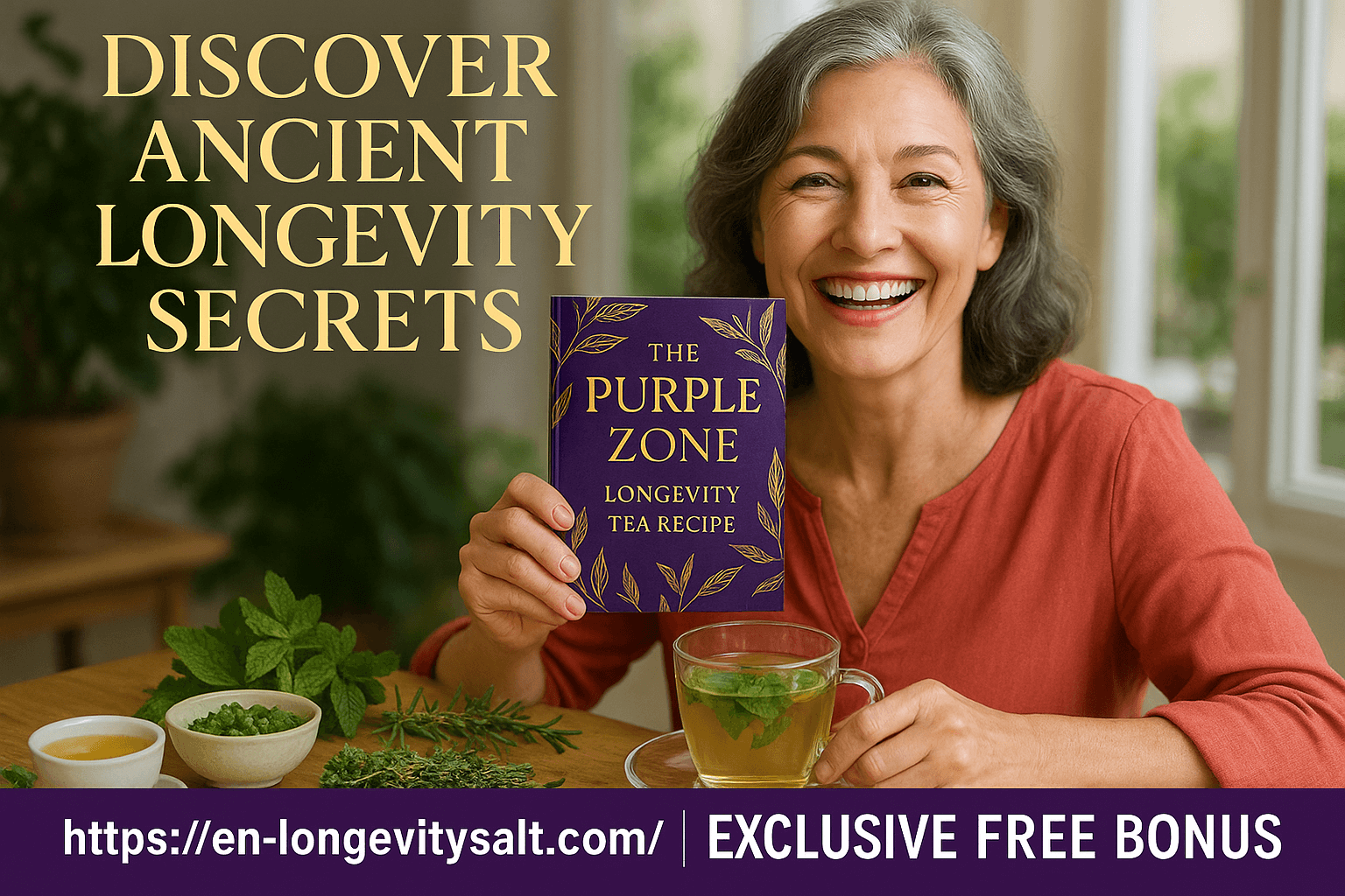 Purple Zone Longevity Tea Recipe free bonus guide with Longevity Salt purchase