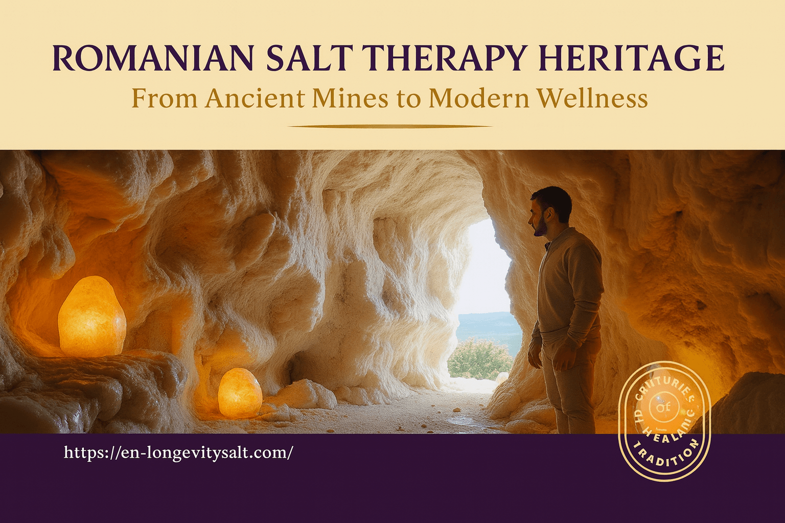 Ancient Romanian salt cave - traditional healing environment