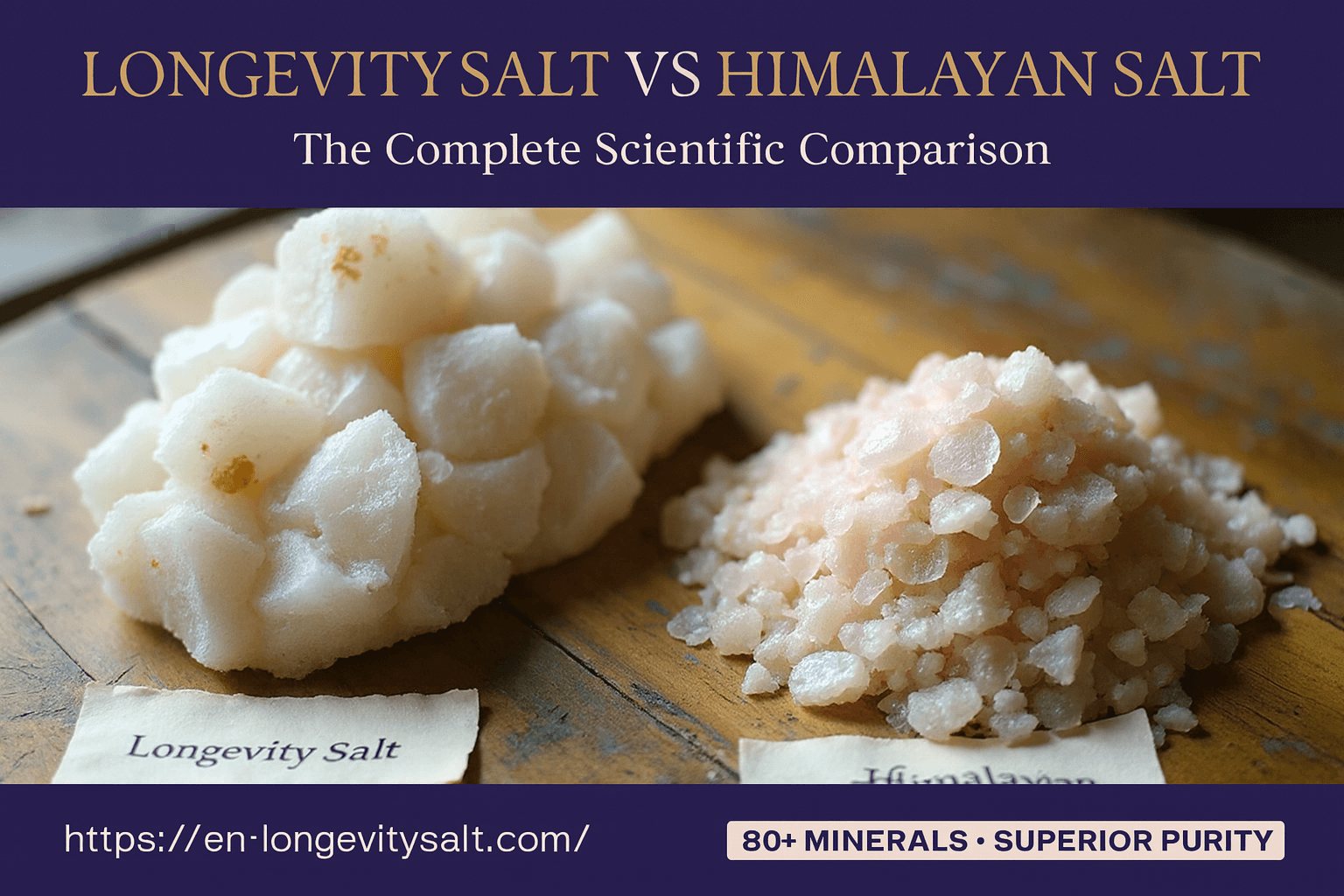 Scientific comparison of Longevity Salt and Himalayan Salt mineral crystals