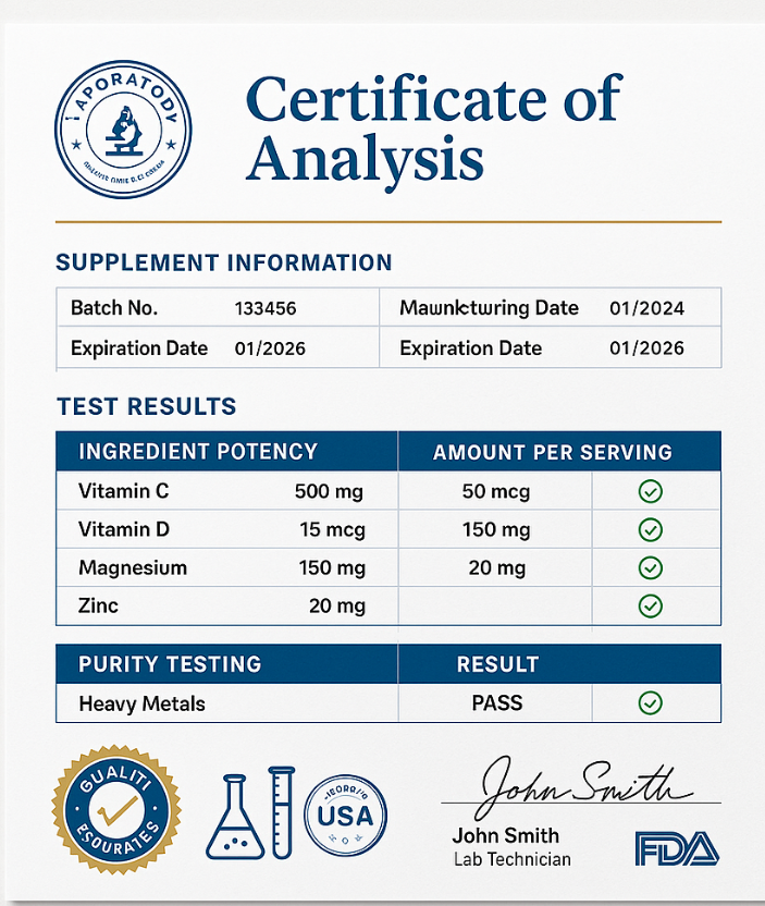 Certificate of Analysis