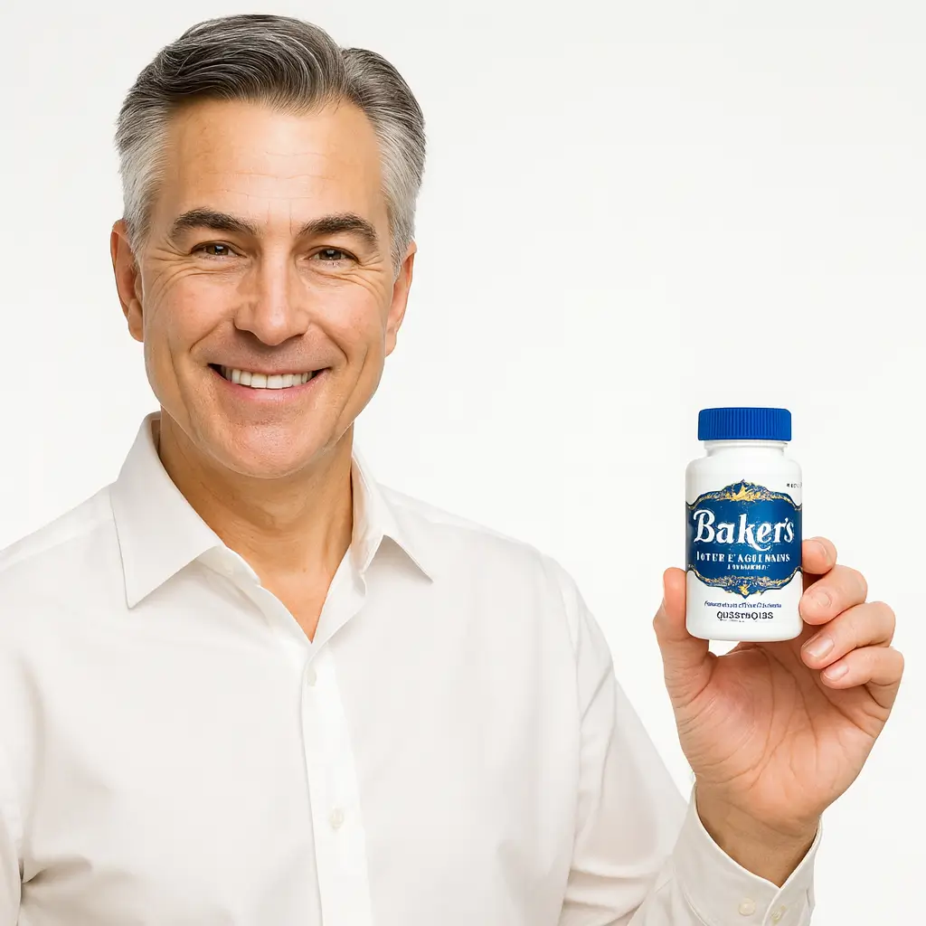 Christopher Hayes from San Diego California holding Baker's Volume and Flavor Enhancer supplement professional testimonial