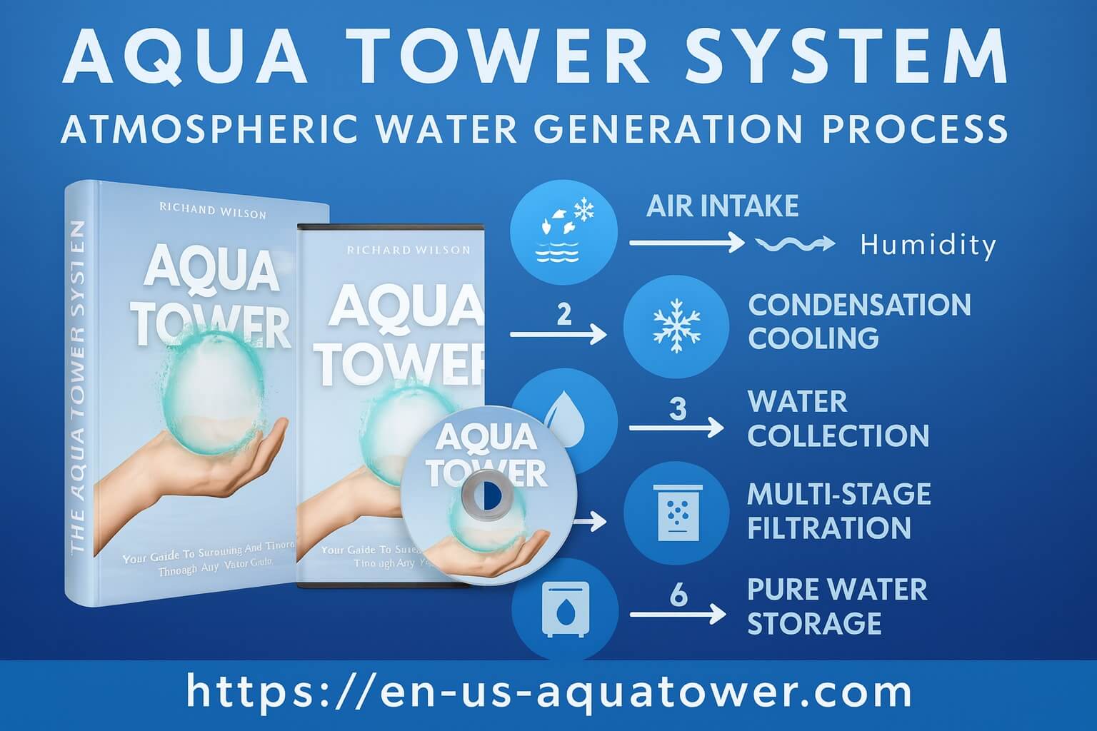 Aqua Tower System Technical Overview - Atmospheric Water Generation Process Diagram