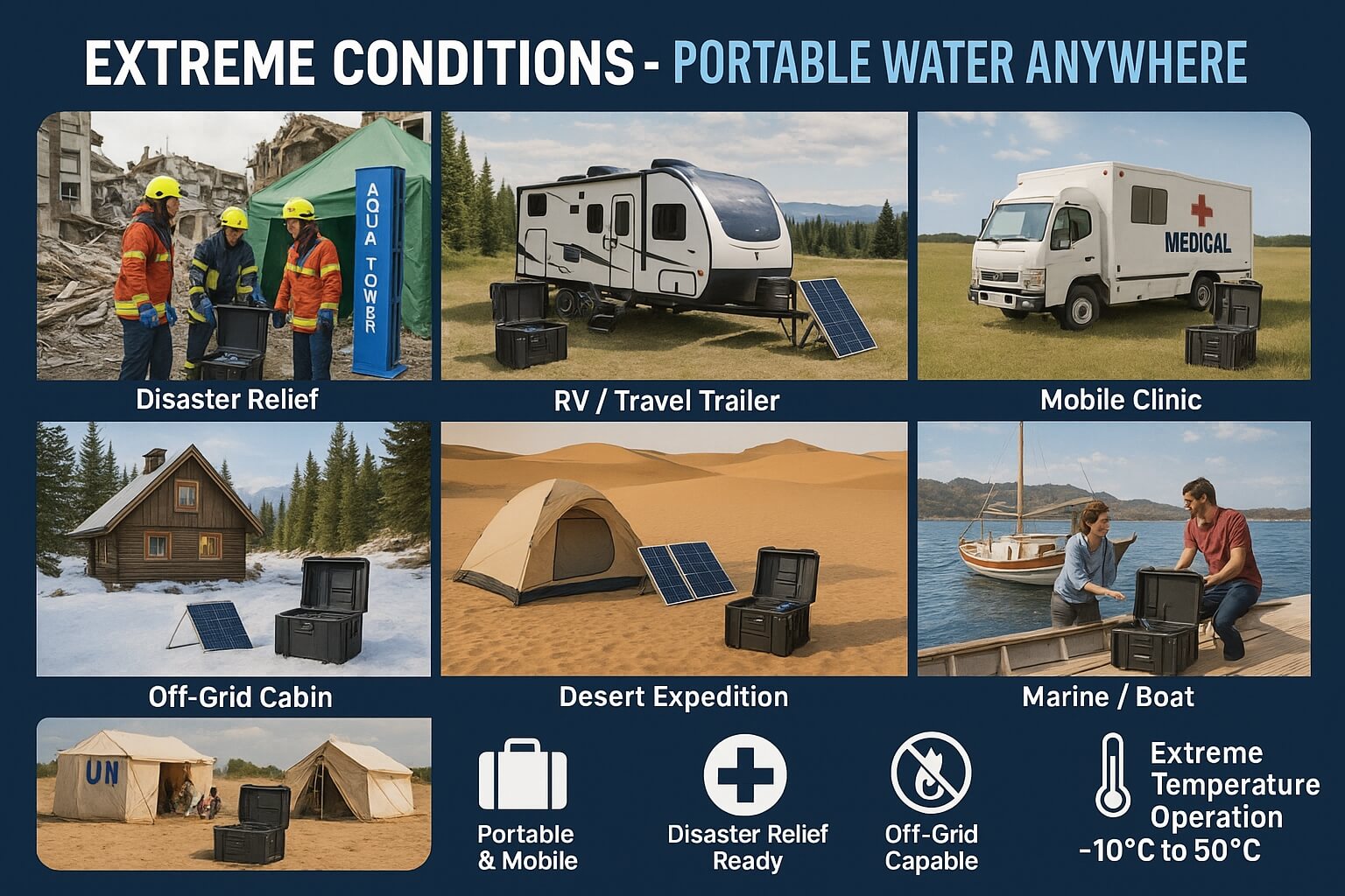 Specialized Environments - Aqua Tower Portable Water for Extreme Conditions and Emergency Use