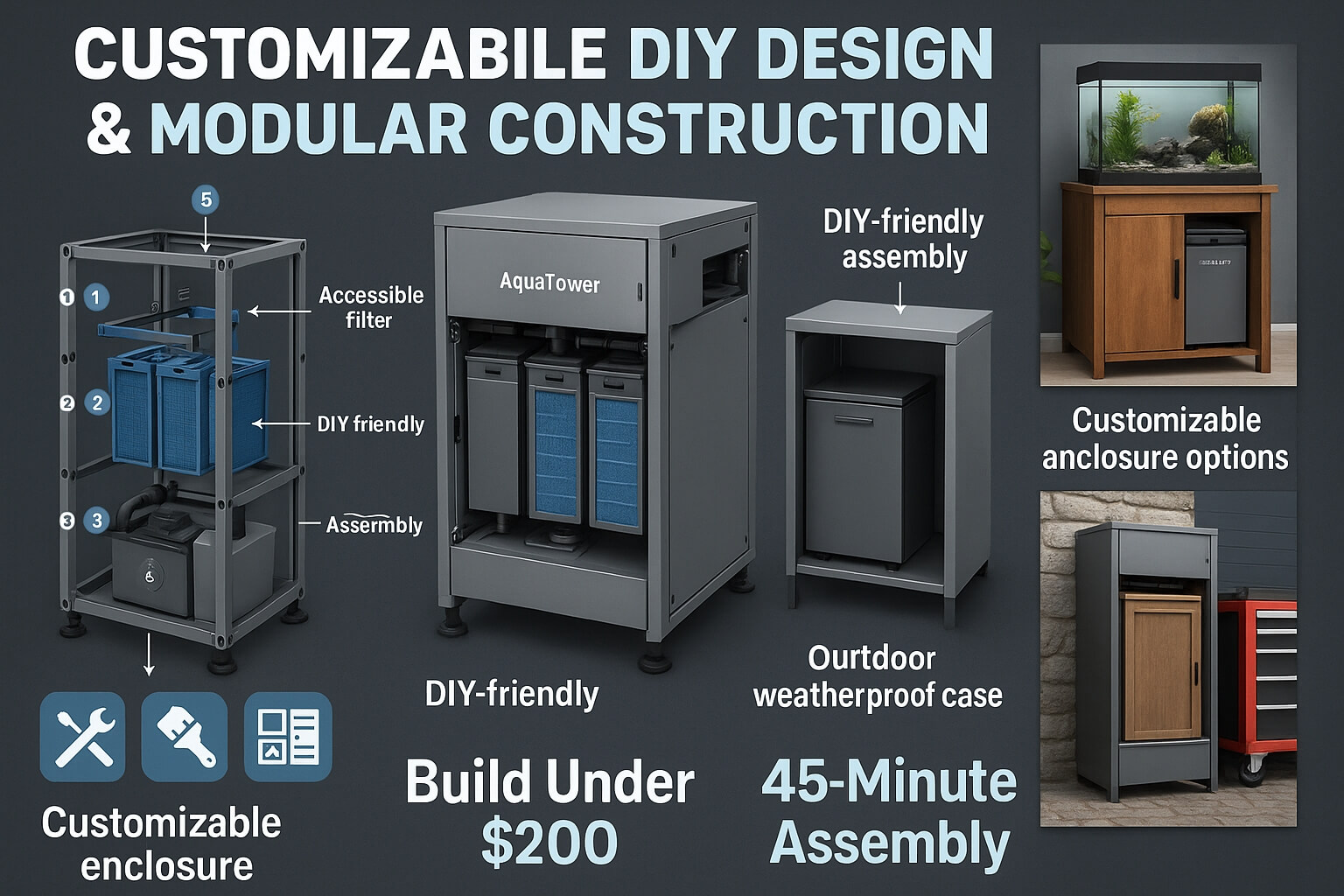 Aqua Tower System Design - Customizable DIY Modular Construction with Easy Maintenance