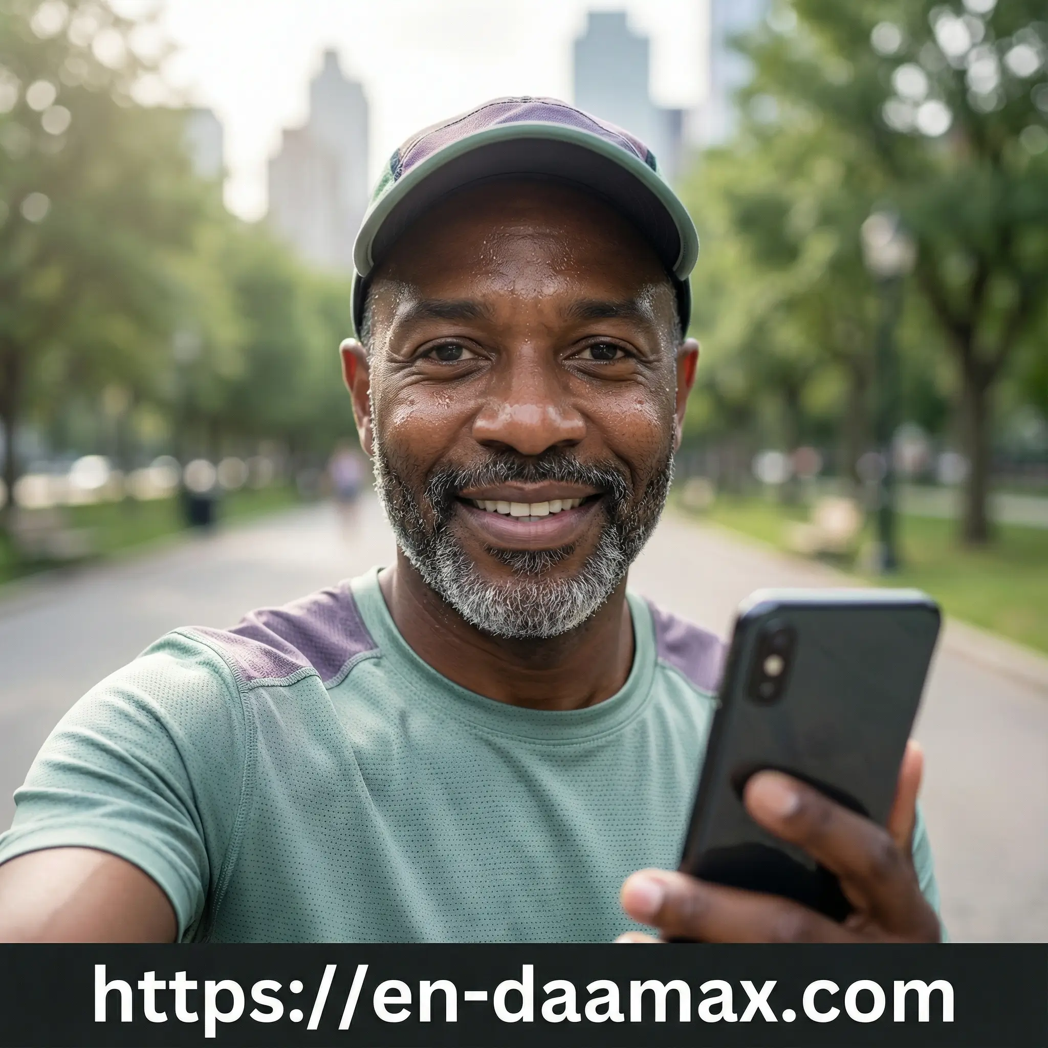 Thomas outdoor post-run selfie review avatar with https://en-daamax.com