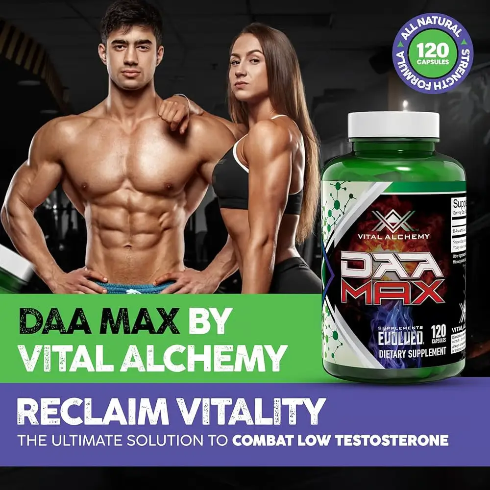 DAA Max Vital Alchemy bottle - 42% testosterone boost in 12 days