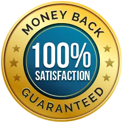 60-day money-back guarantee badge for Baker's Organics natural male fertility enhancement supplement - risk-free trial