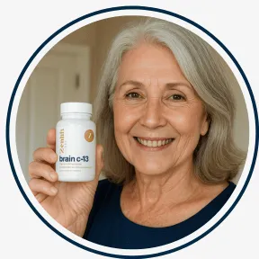 Female customer success story with Brain C-13 brain health supplement