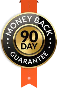 90-Day Money Back Guarantee seal for The Brain Song - risk-free purchase protection