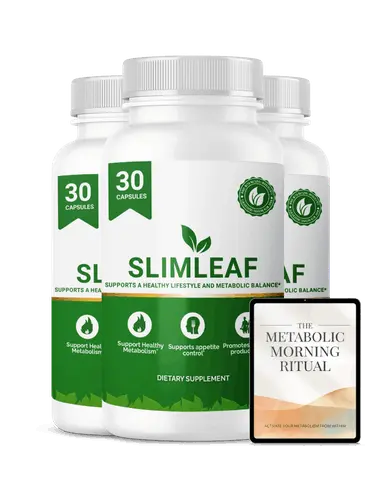 SlimLeaf Advanced Gut Health Probiotic Supplement Bottle
