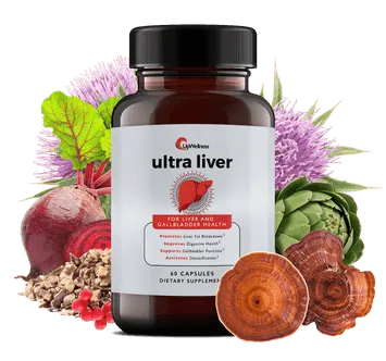 UpWellness Ultra Liver supplement bottle for liver and gallbladder support