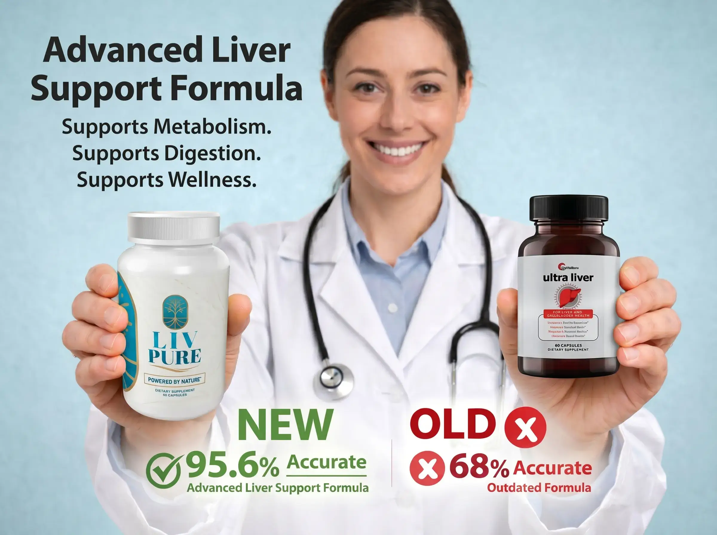 UpWellness Ultra Liver supplement with natural liver support ingredients