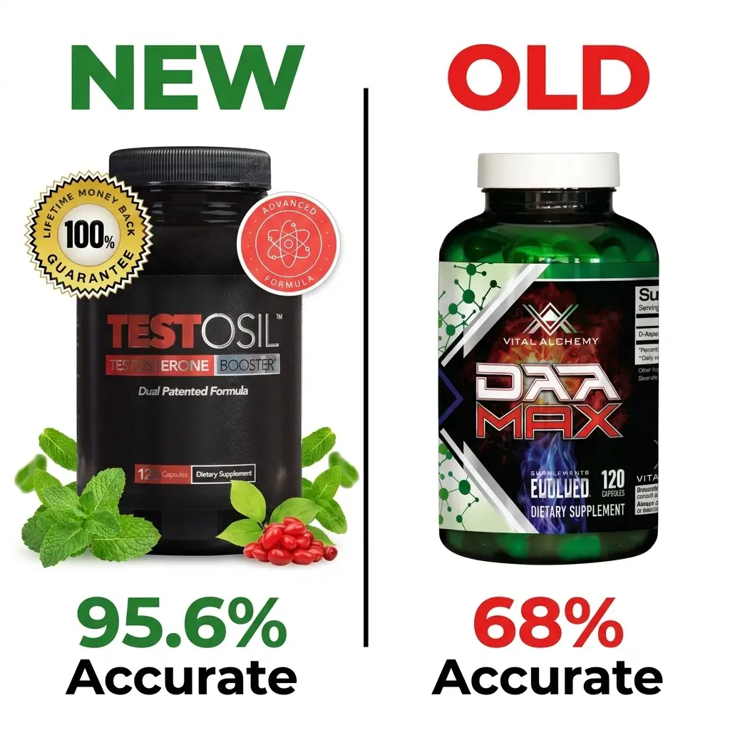 DAA Max Vital Alchemy bottle - 42% testosterone boost in 12 days