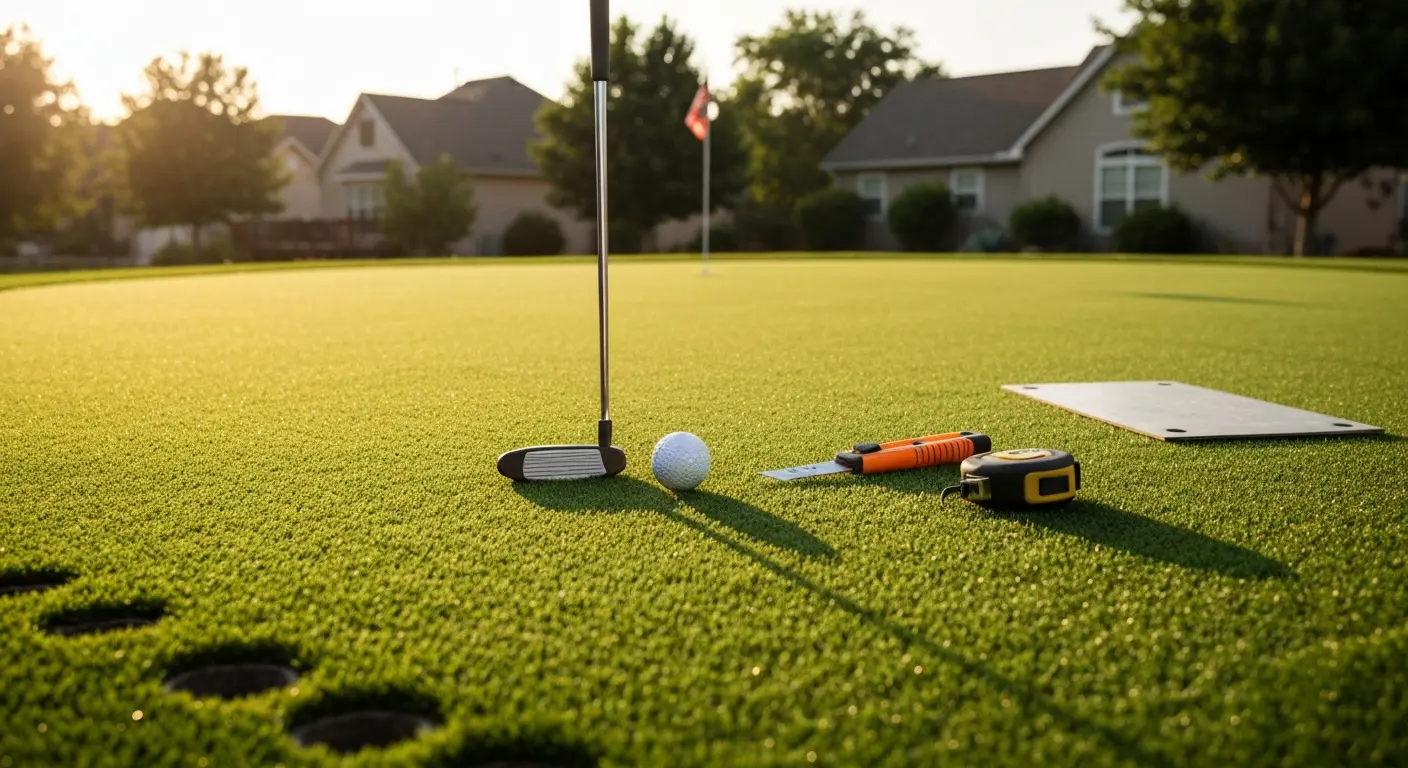 Artificial turf putting green