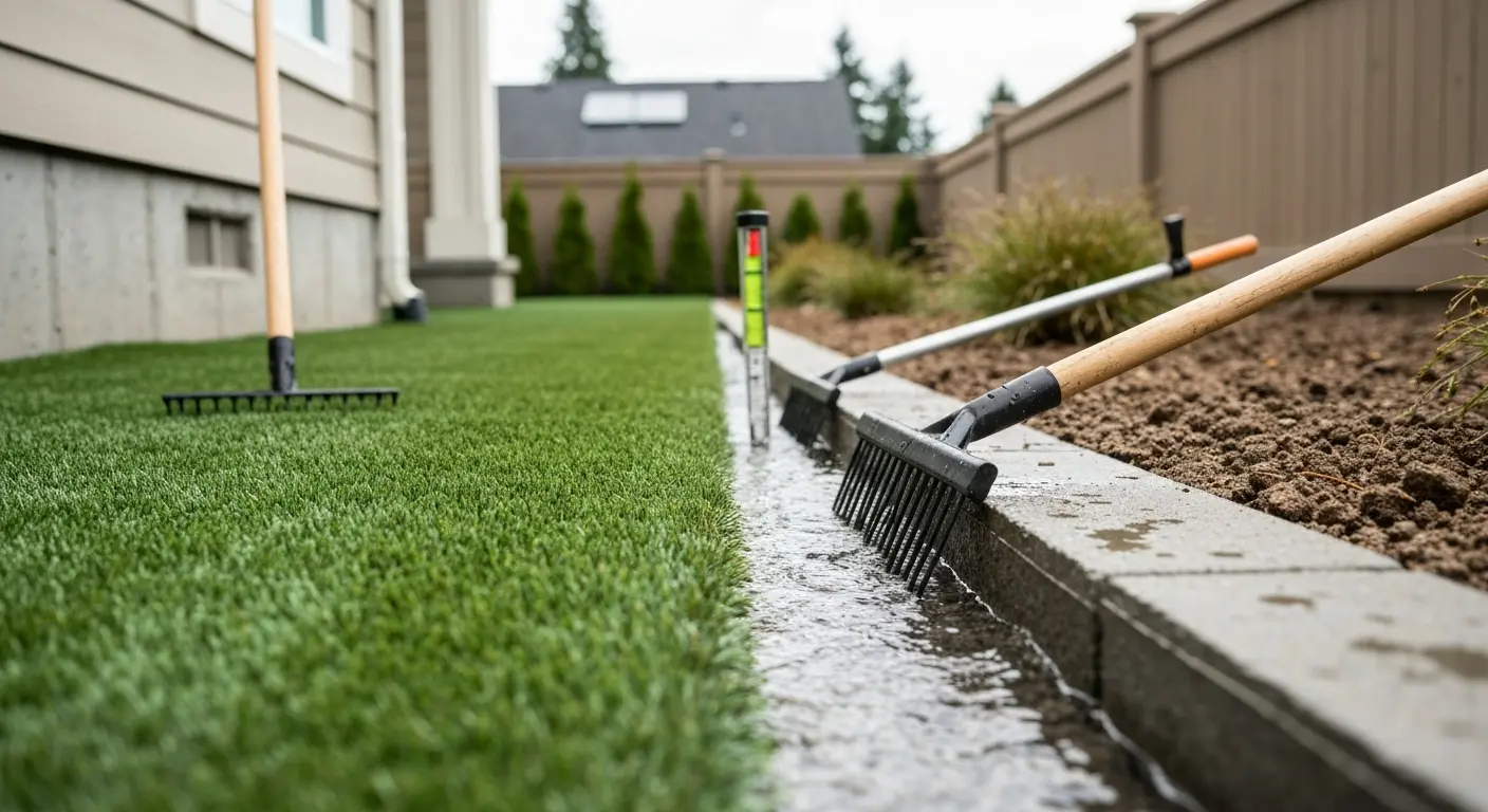 Drainage maintenance for artificial turf
