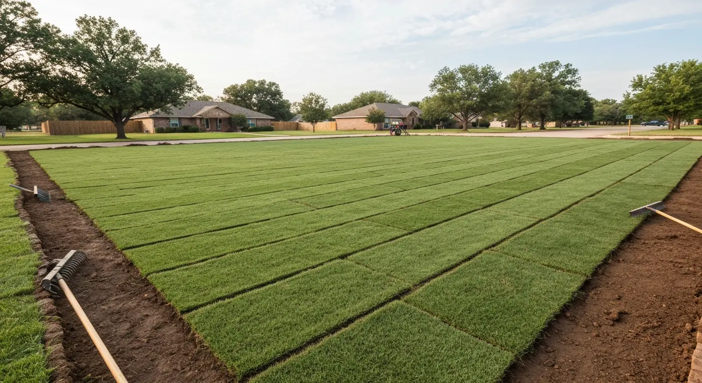 Residential turf installation