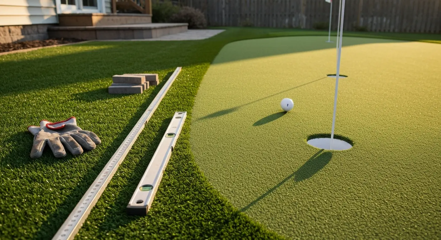 Artificial putting green