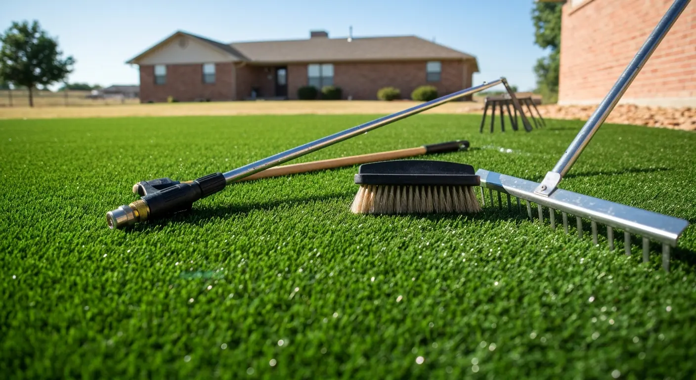 Professional artificial turf cleaning and maintenance