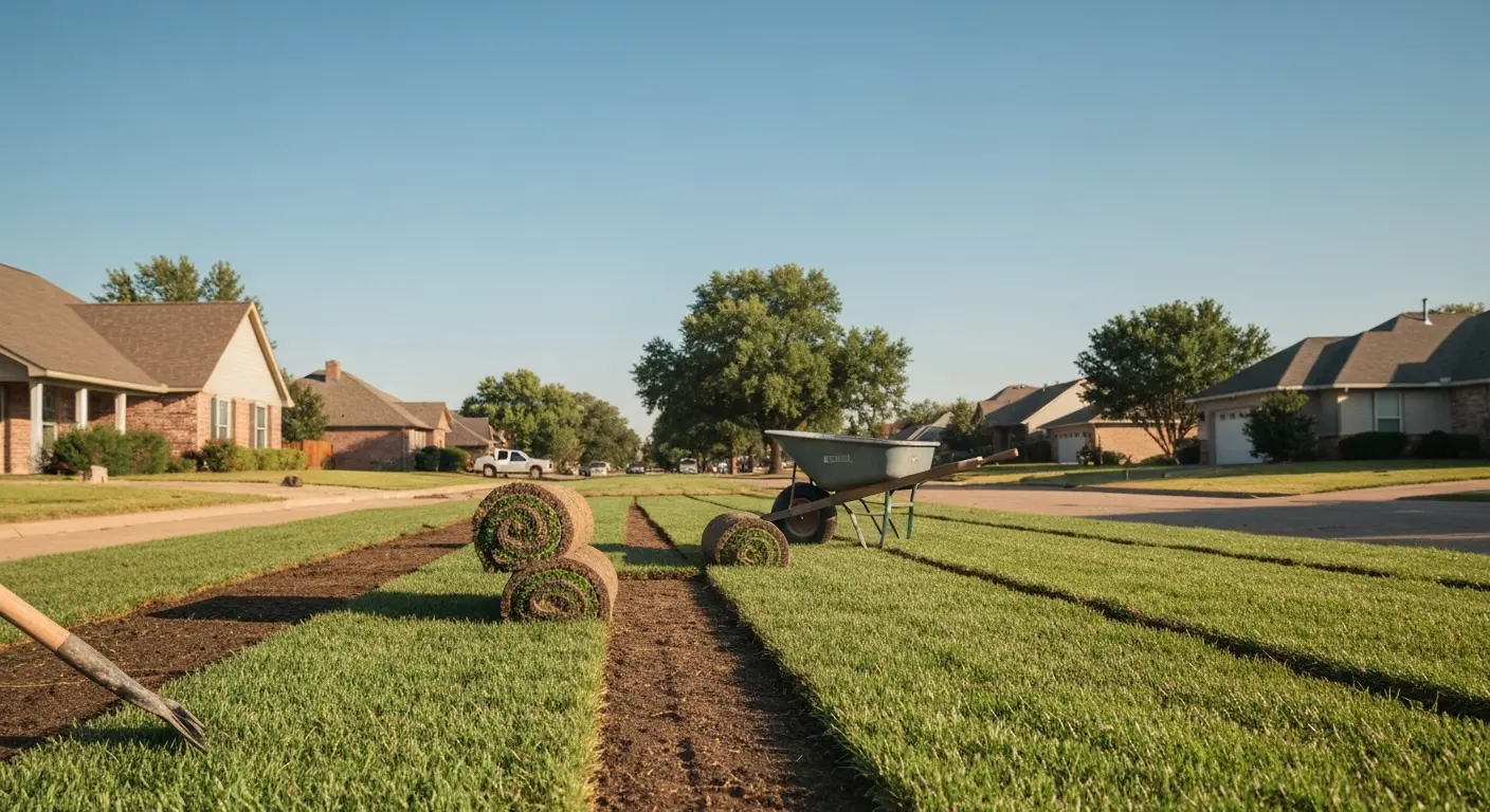 Sod installation in Enid