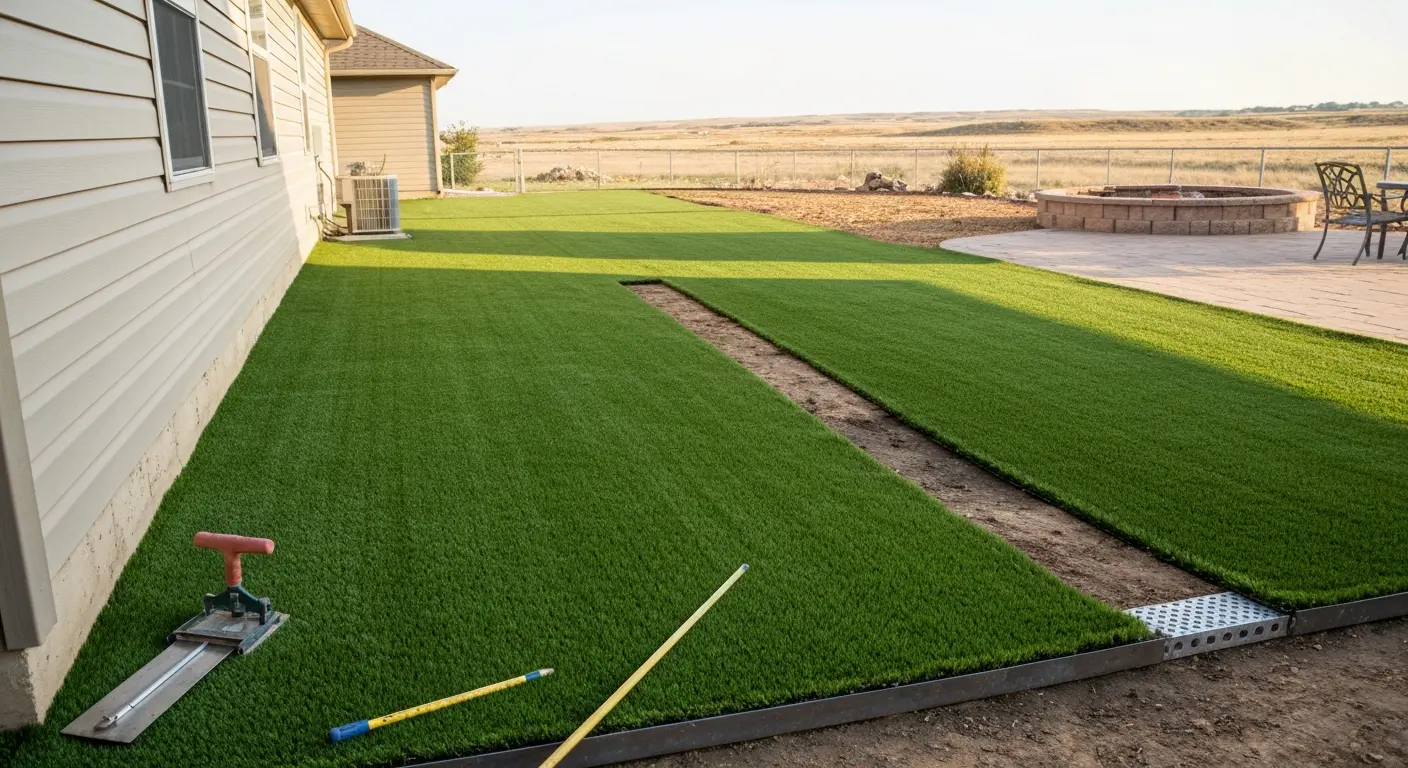Pet turf play area