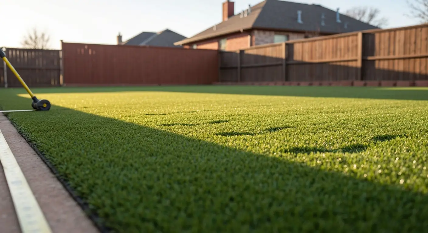 Pet-friendly artificial turf area