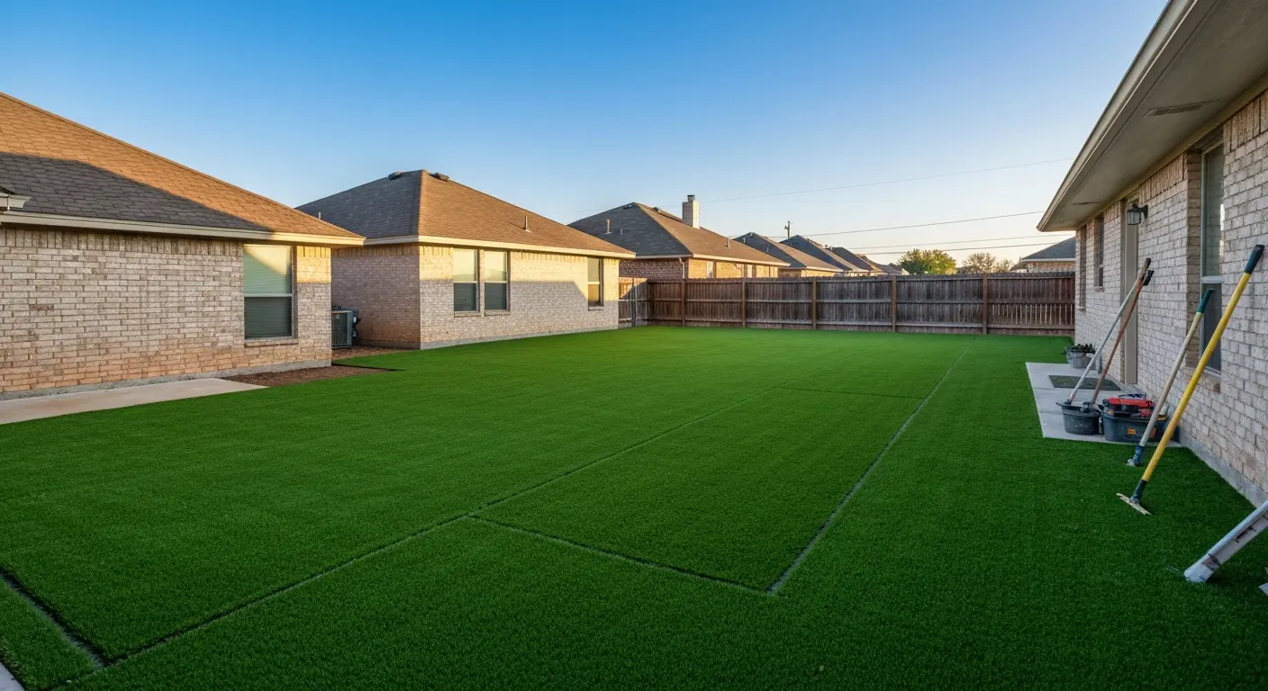 Residential turf yard