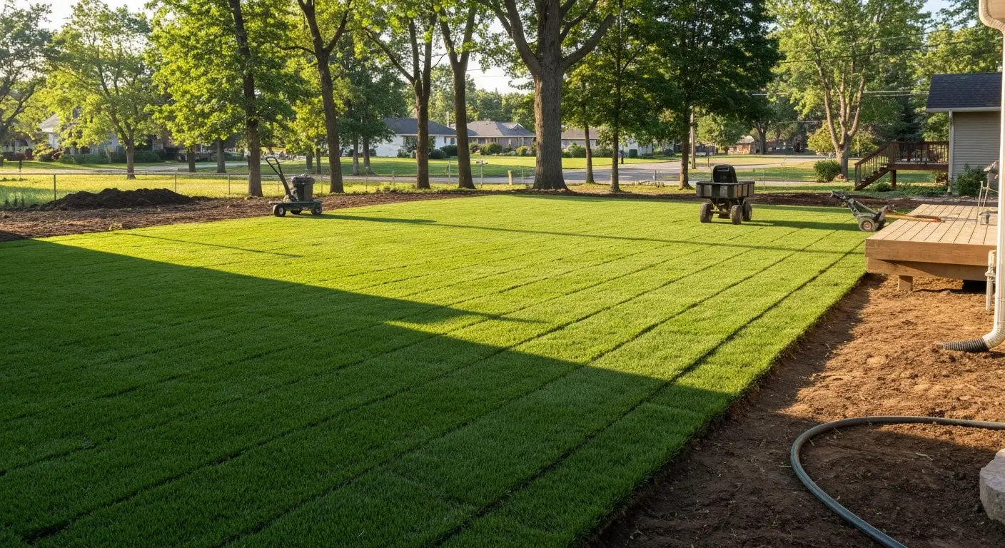 Residential turf installation