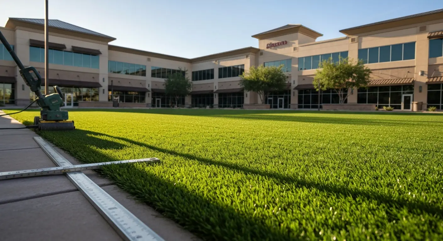 Commercial turf installation