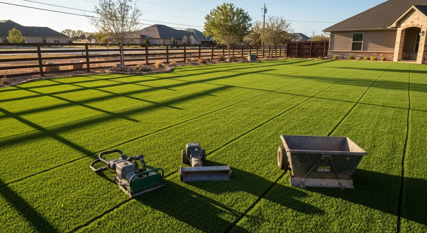 Artificial turf installation