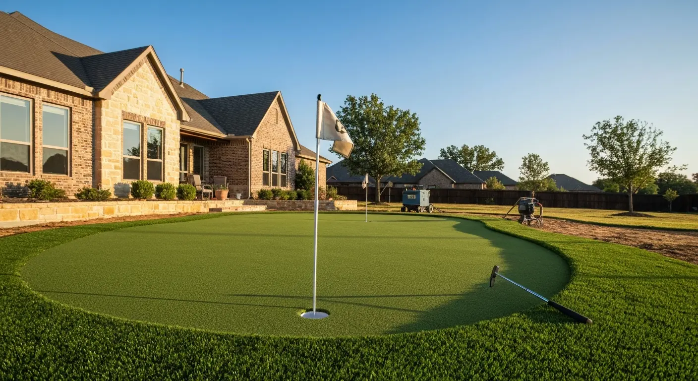 Putting green installation