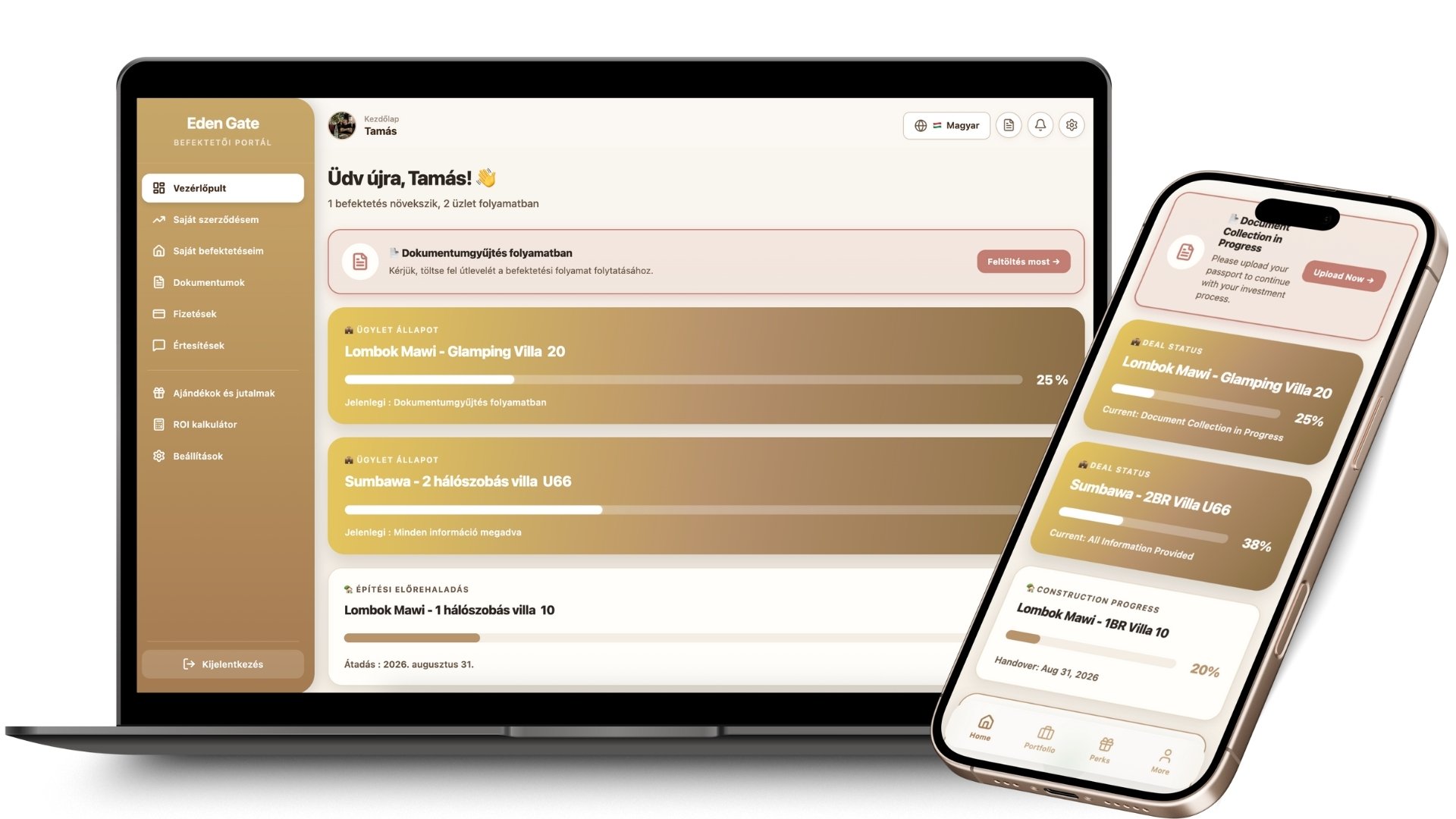 Eden Gate Portal Mockup