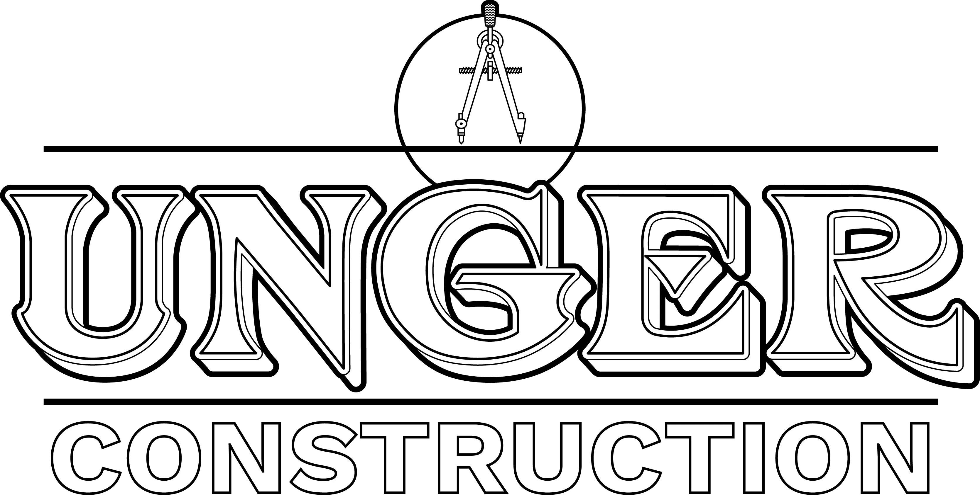 Unger Construction White Logo