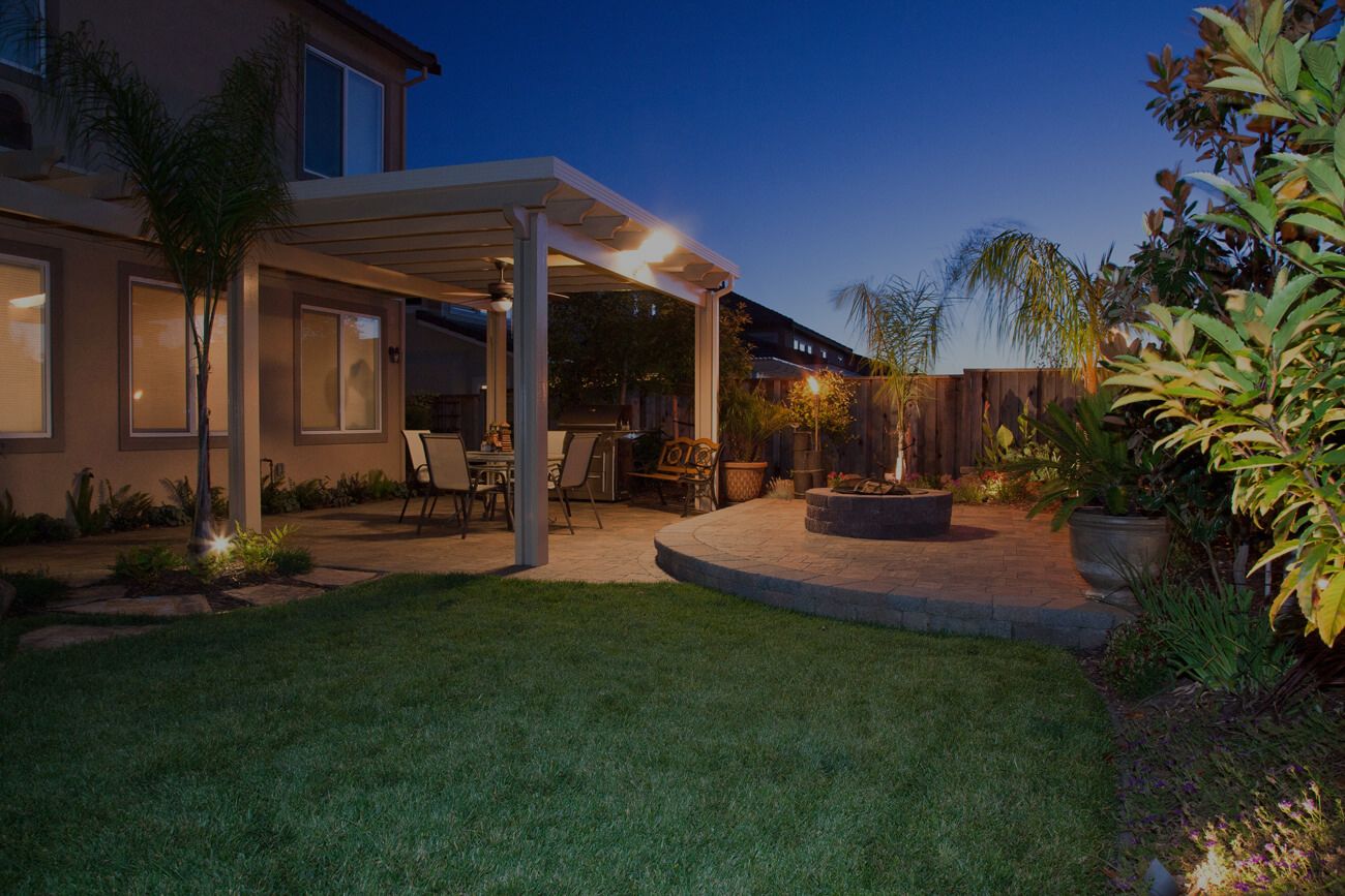 Luxury landscape design and outdoor living environment in Folsom California