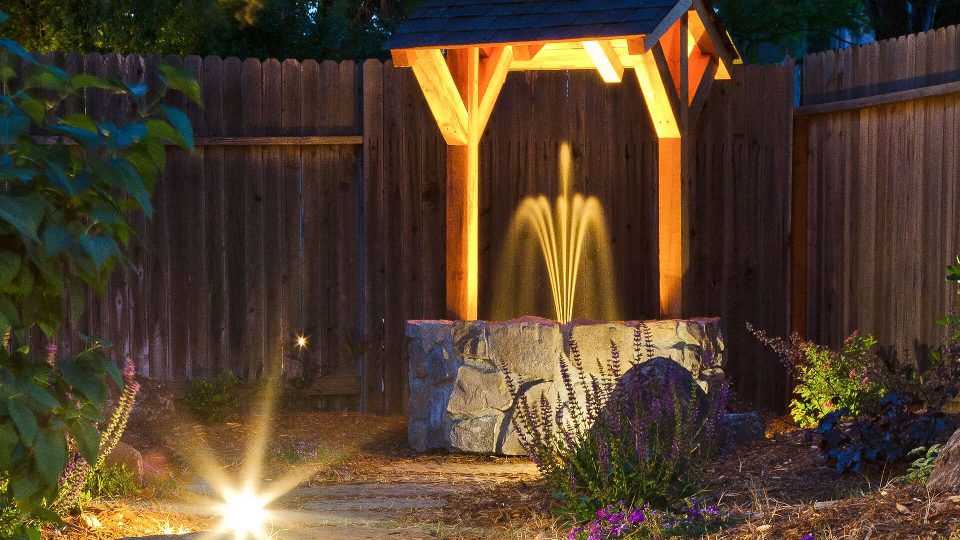Lavish water feature detail