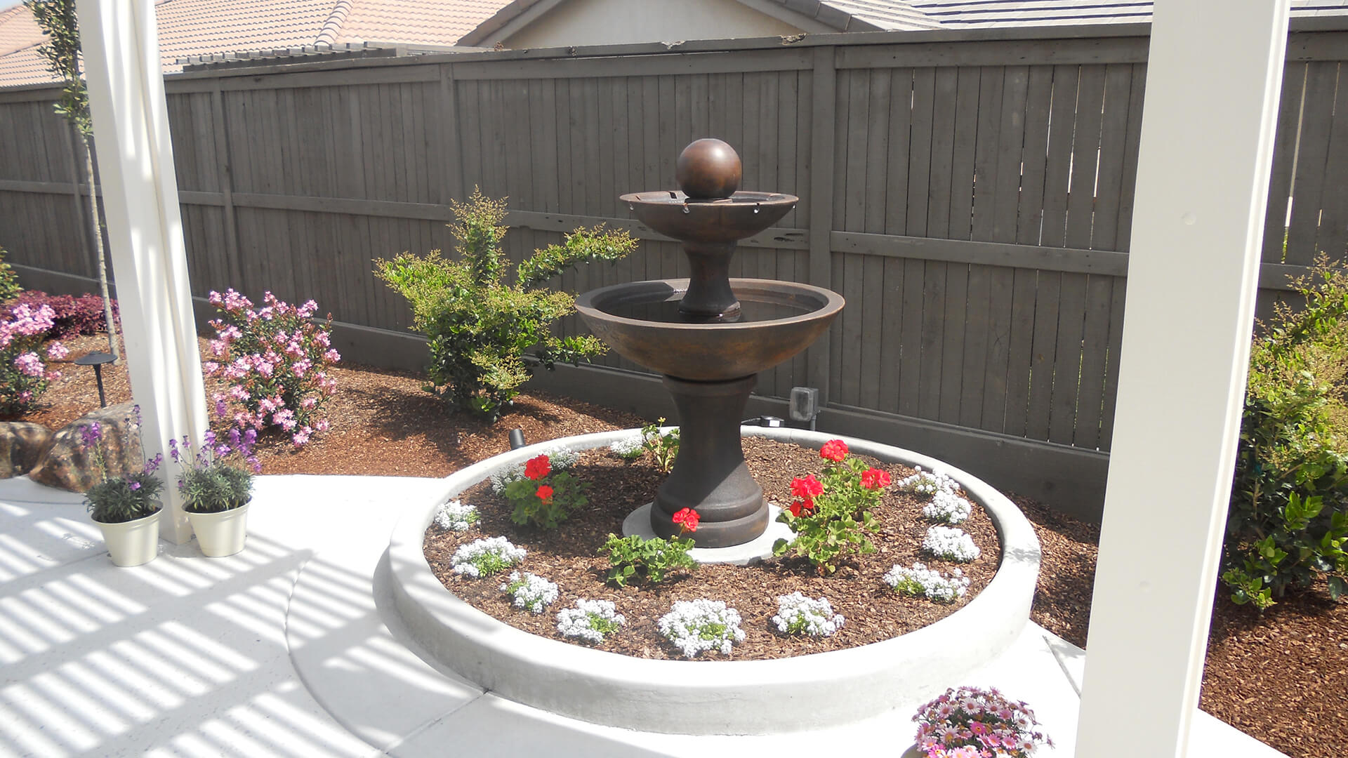 Lavish water feature detail