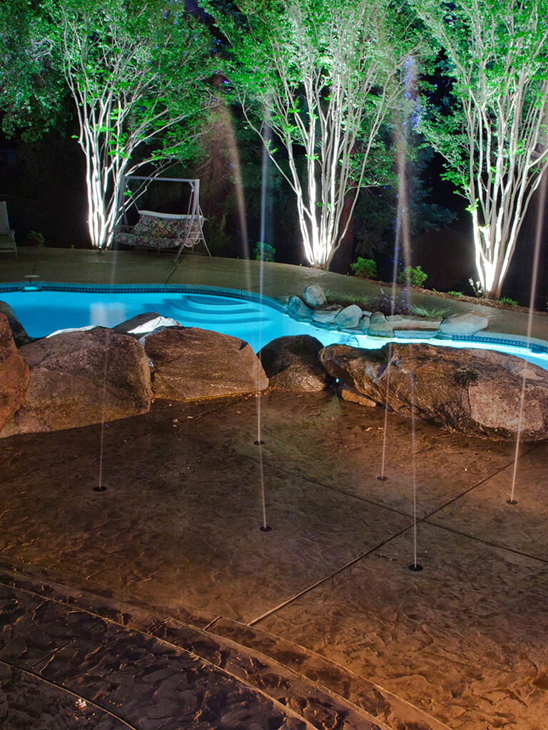 Lavish water feature detail