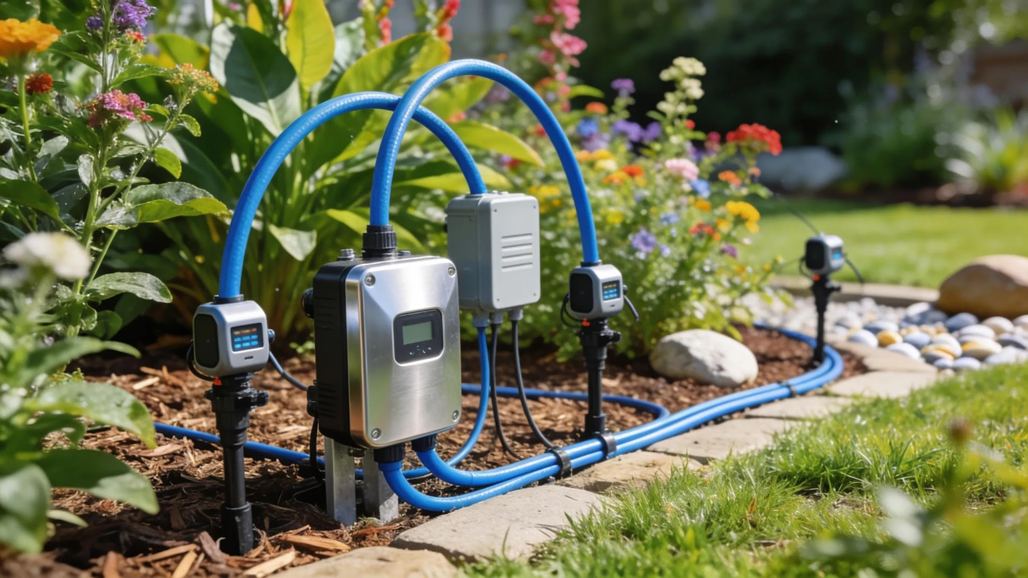 Native and drought-resistant plants in a Rocklin xeriscape garden