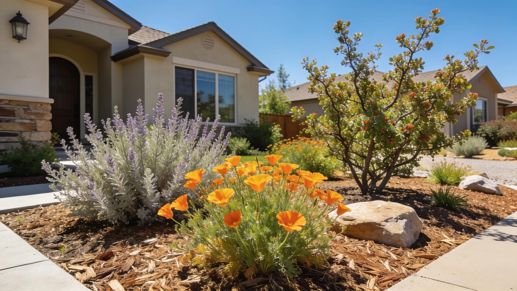 Xeriscaping and drought-tolerant landscape design in Rocklin California