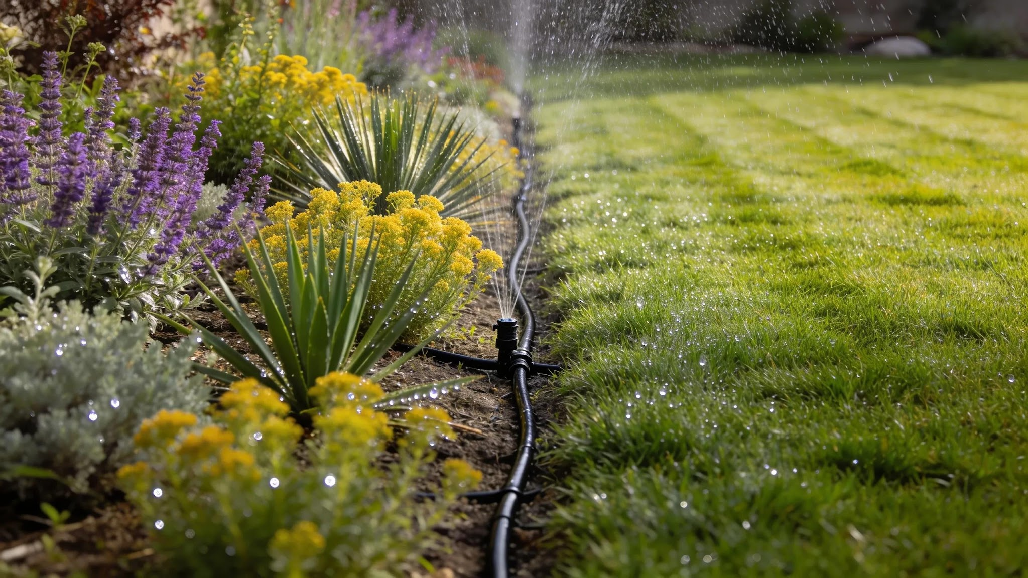 Xeriscaping compared with traditional lawn turf in Rocklin and Roseville California
