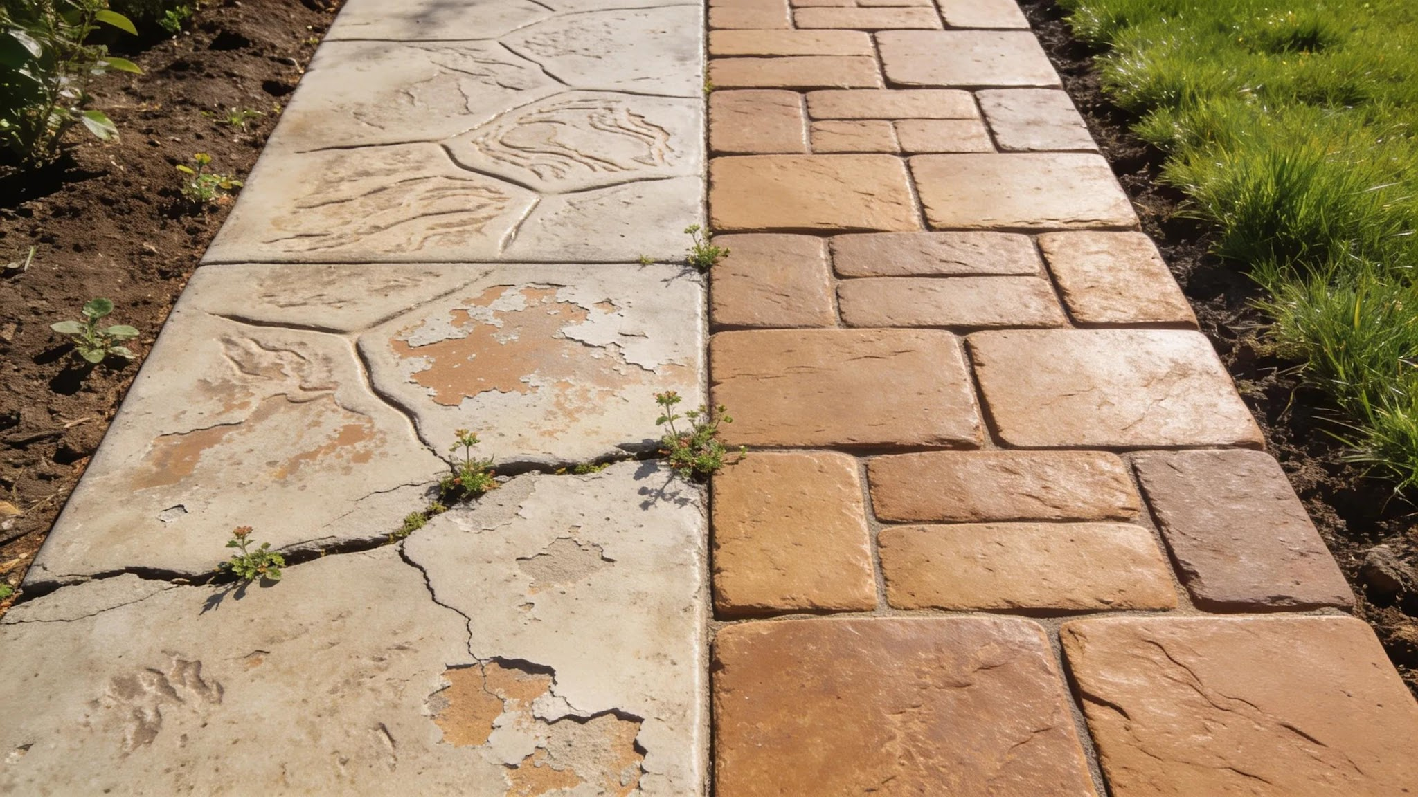 Paver and stamped concrete project cost comparison
