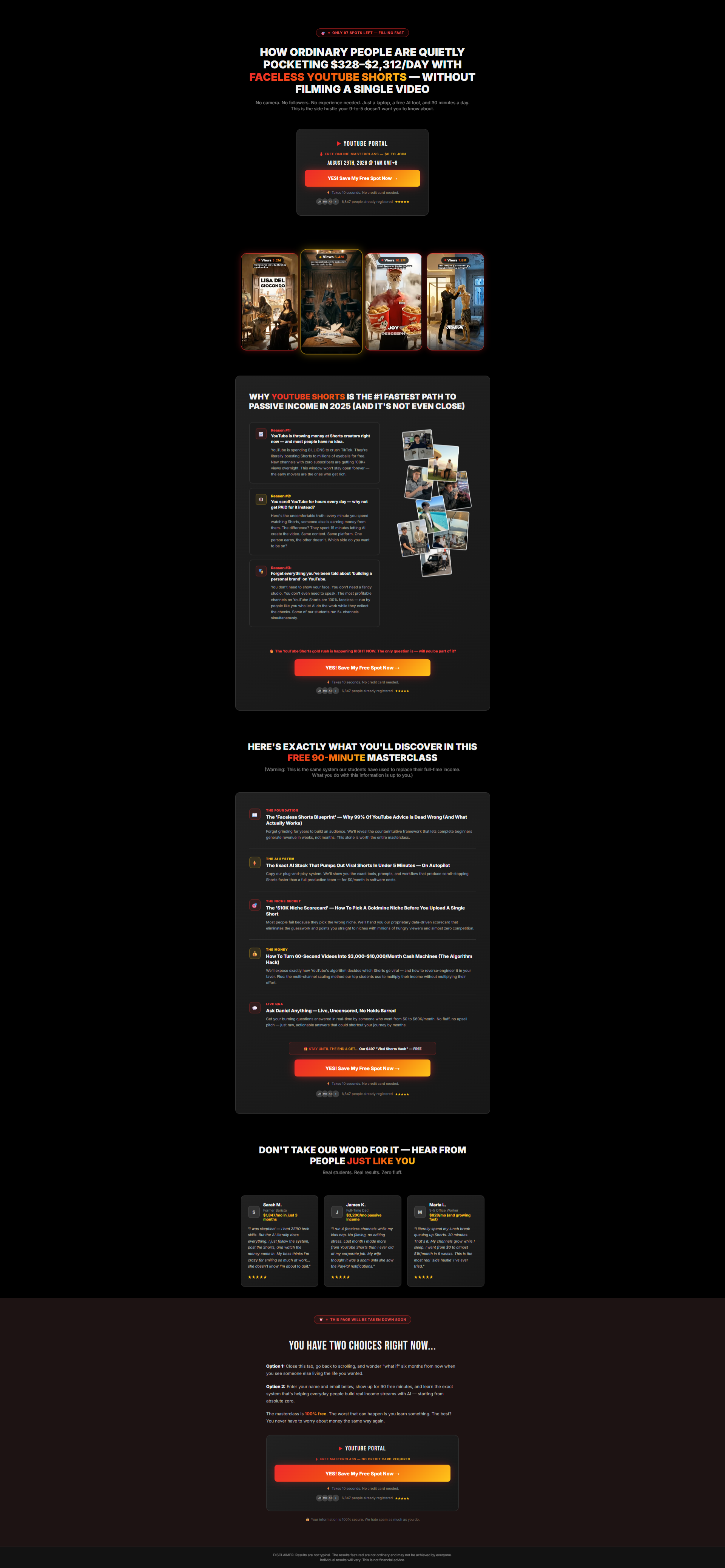 YouTube Webinar Funnel
