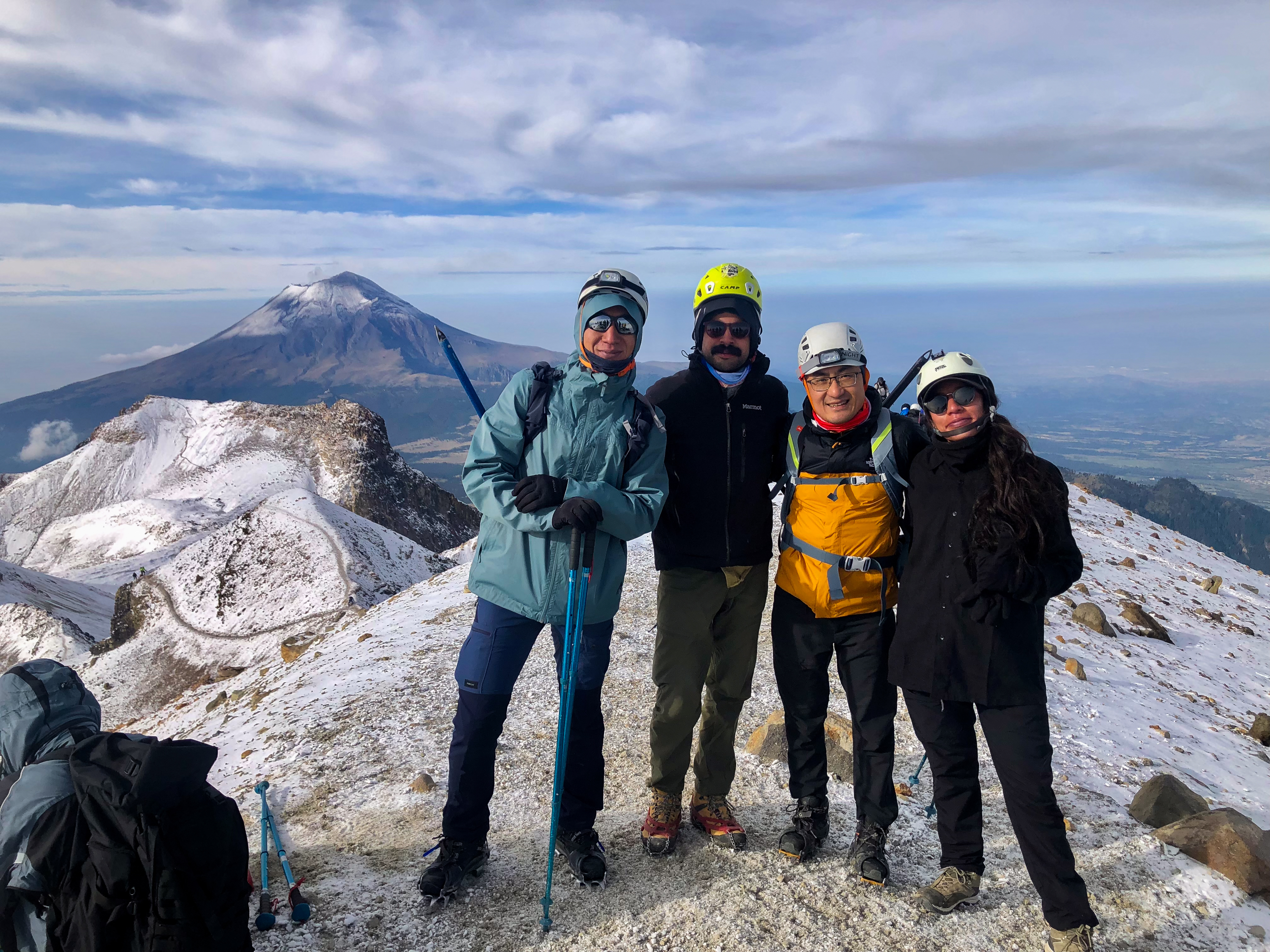 Climbers approaching the summit with Yacana Outdoors