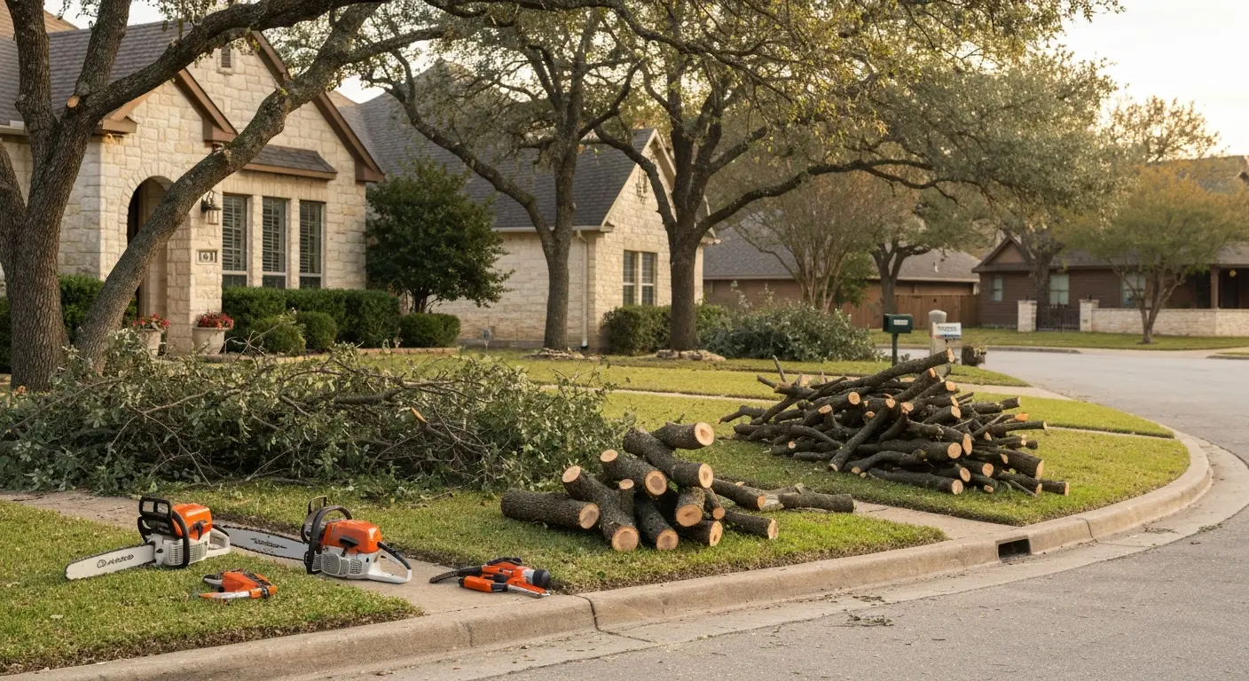 Storm damage cleanup