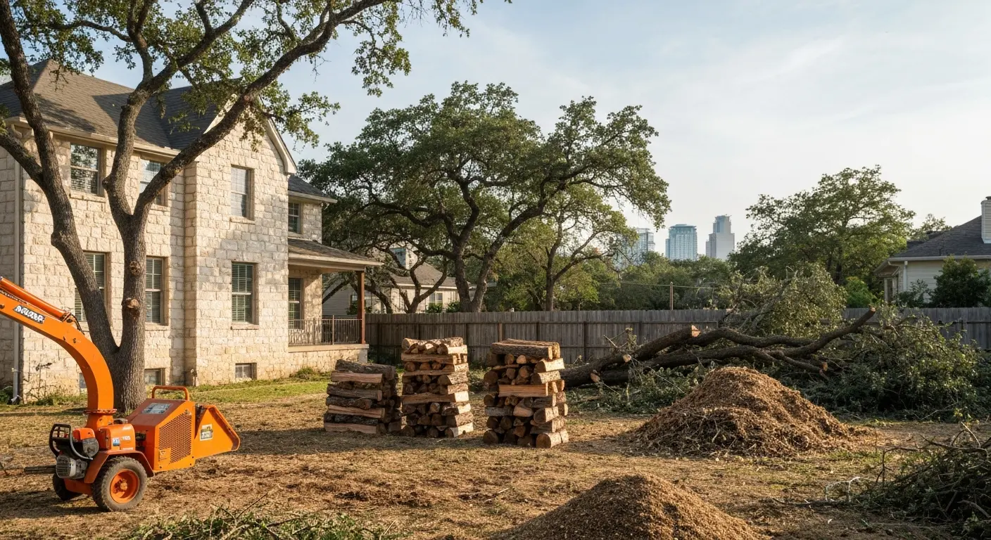 Storm damaged tree removal in Austin