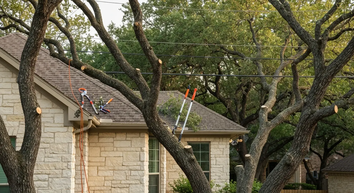 Tree clearance for roofline safety