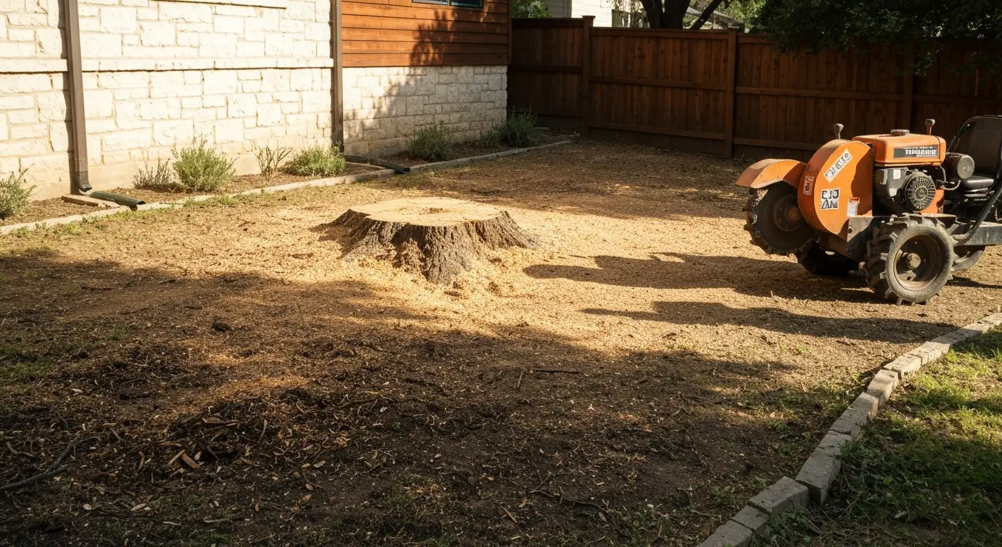 Stump grinding service