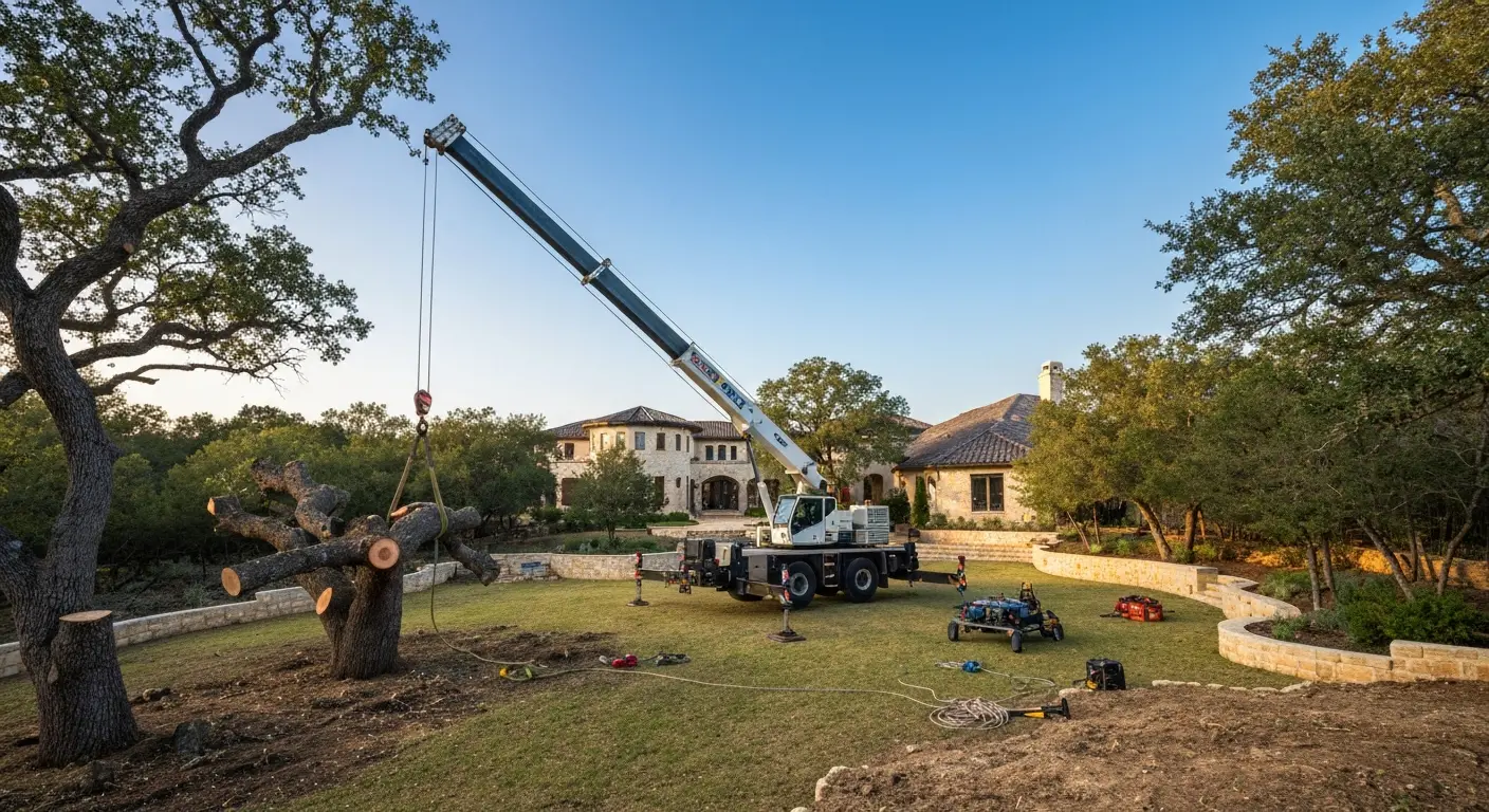 Safe tree removal project in Dripping Springs