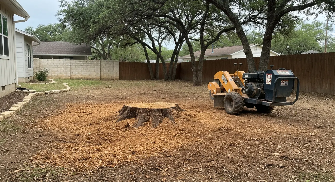 Residential stump grinding